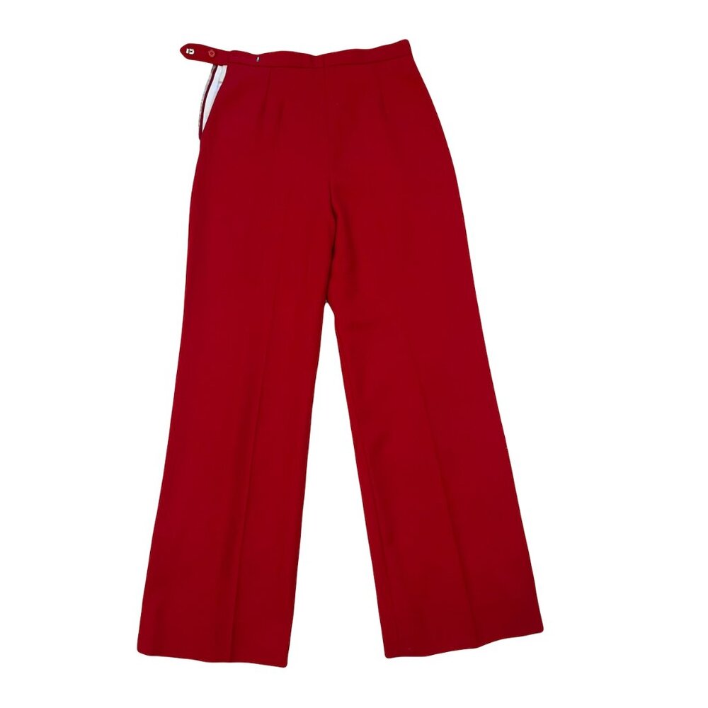 Yves Saint Laurent Rive Gauche Red Wool Pants